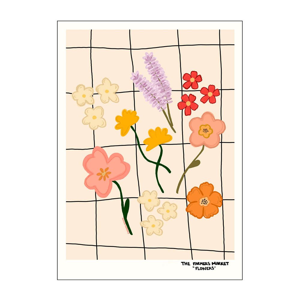 Poster & Frame  Engberg Studio Juliste 50x70 cm Farmers market flowers