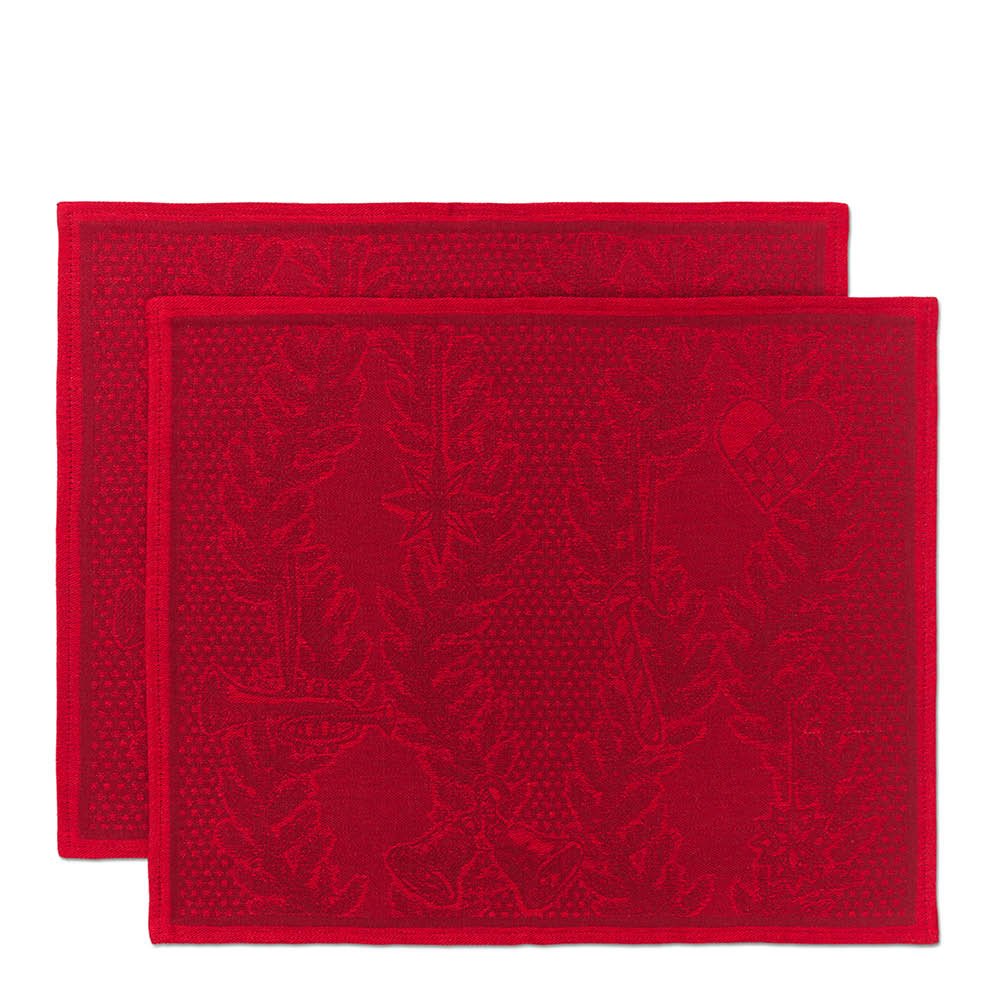 Royal Copenhagen  Star Fluted Christmas tablettiliina 45x35 cm 2 kpl punainen