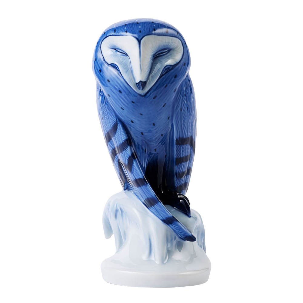Royal Copenhagen  Figurines Pöllö figuuri 22 cm Sininen/Valkoinen