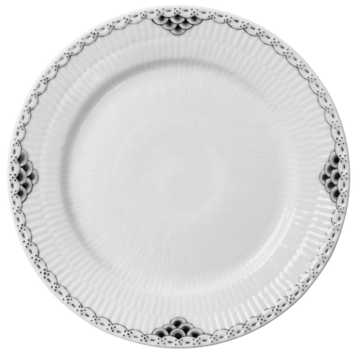 Royal Copenhagen  Black Lace Lautanen 19 cm Valkoinen/Musta