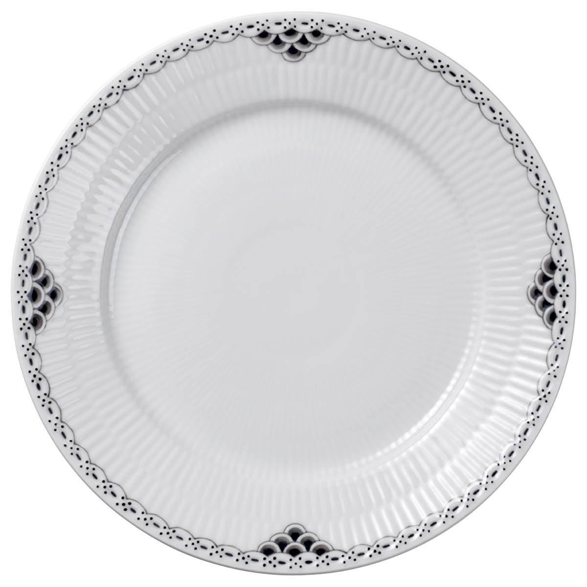 Royal Copenhagen  Black Lace Lautanen 22 cm Valkoinen/Musta