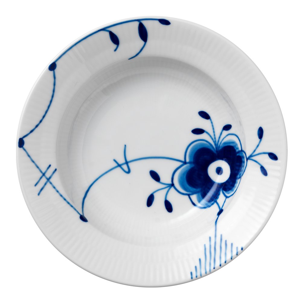 Royal Copenhagen  Blue Fluted Mega Syvä lautanen 17 cm