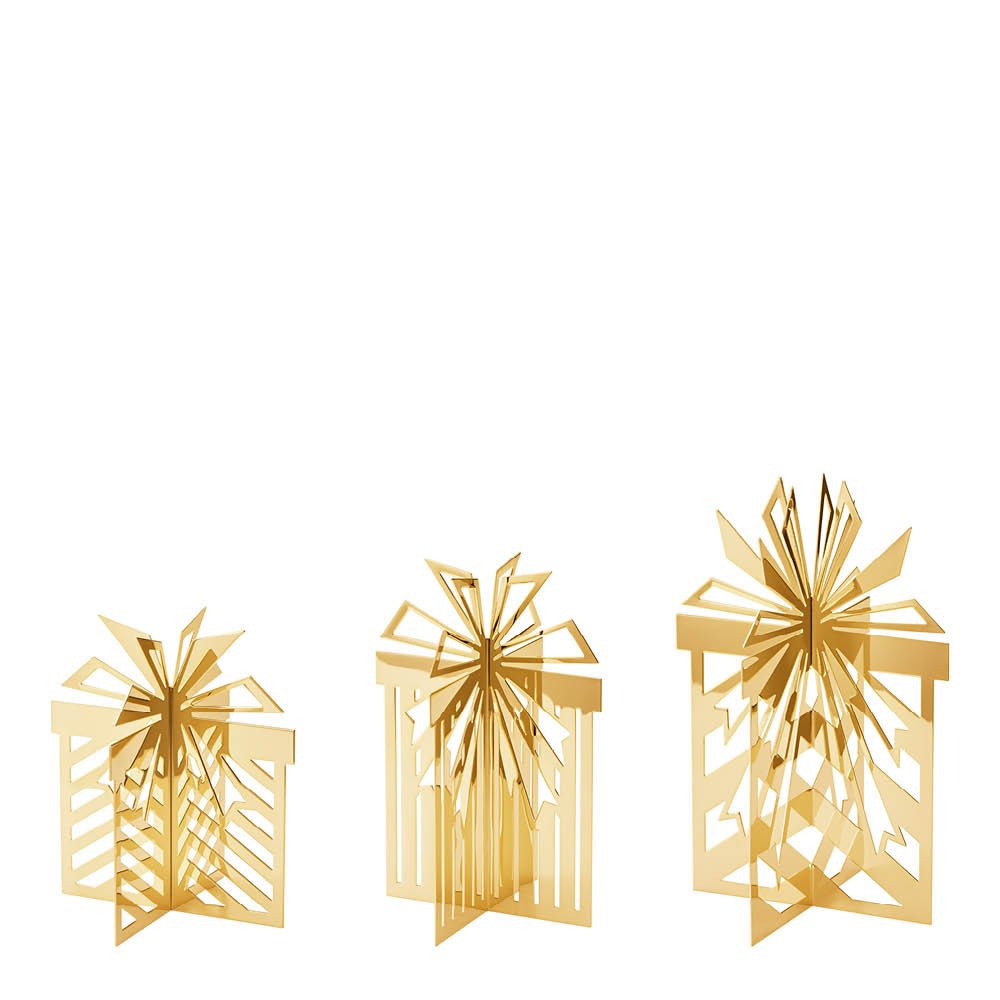 Georg Jensen  Joulu 2025 koristepakkaus pöytään 3 osaa kulta