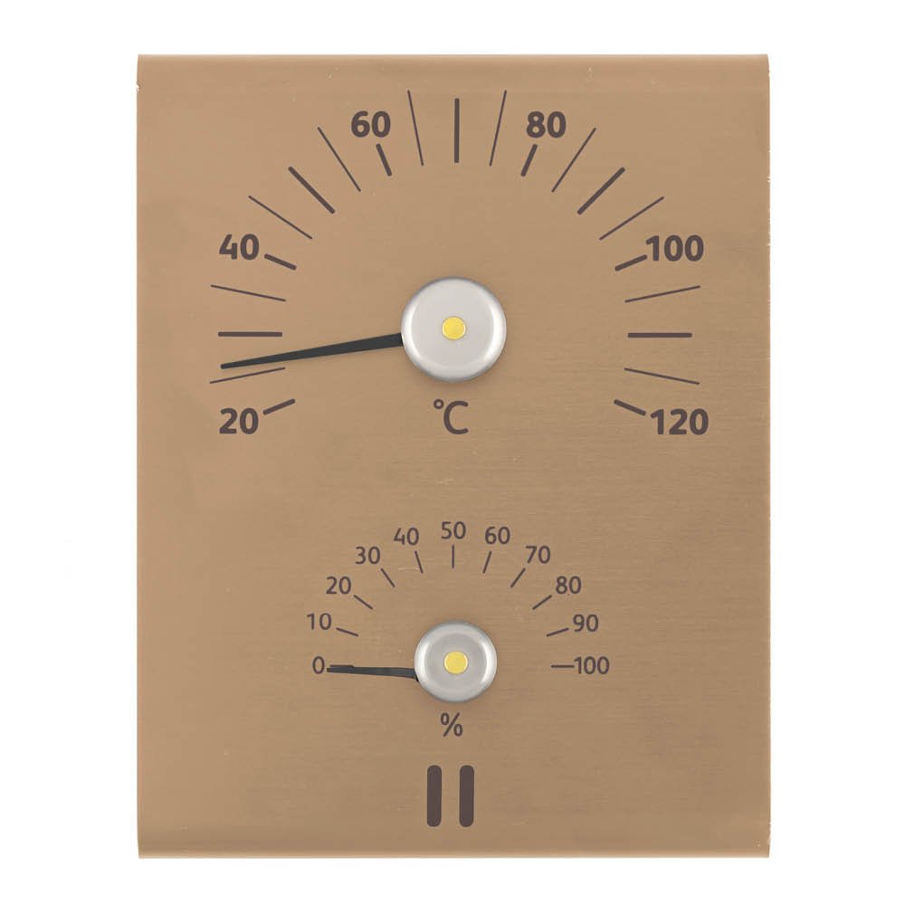 Rento  Saunan lämpö ja kosteusmittari Samppanja