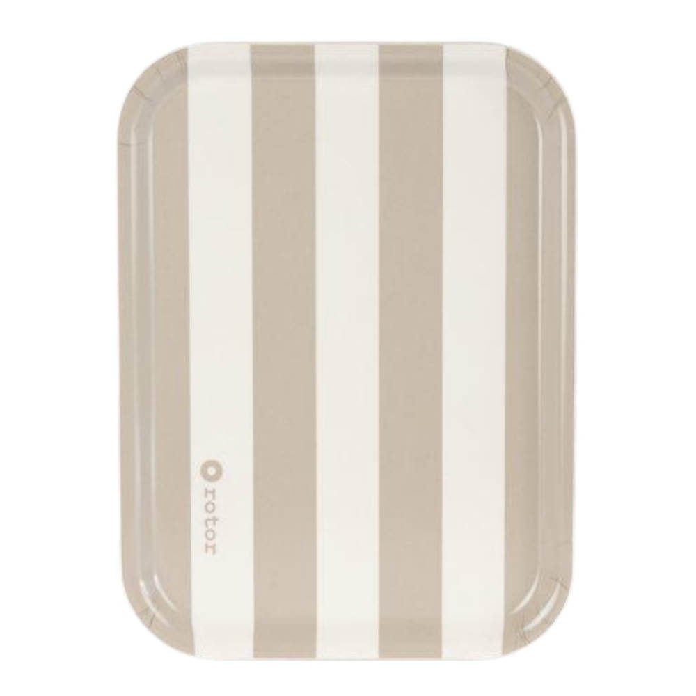 Rotor Design  Stripes Tarjotin 27x30 cm Valkoinen/Beige