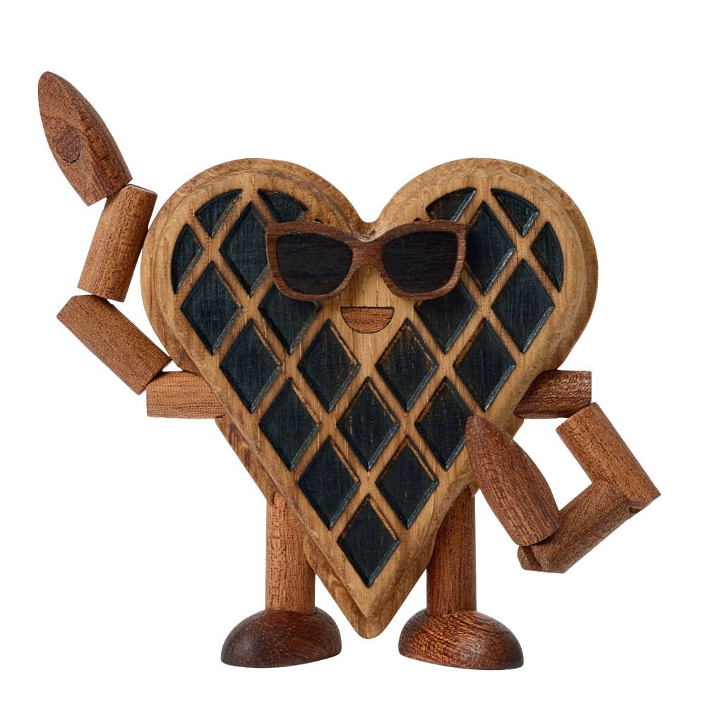 Spring Copenhagen  Woodies Wendy Waffle Puufiguuri 8 cm Tammi