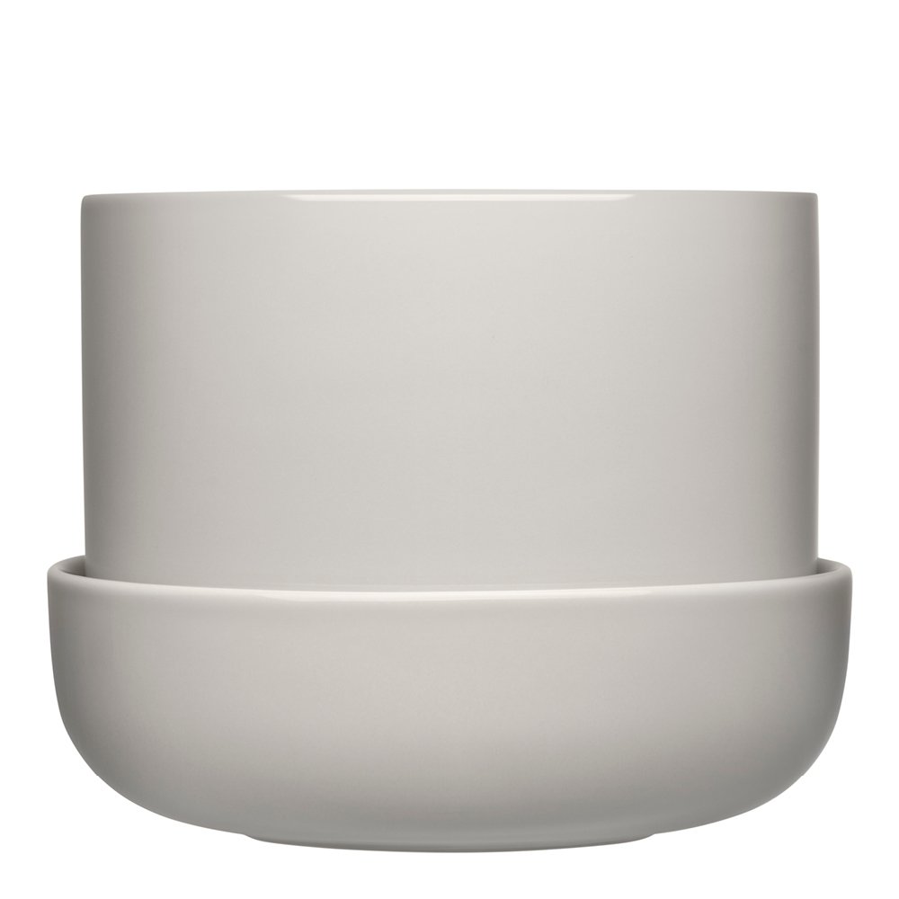 iittala  Nappula blomkruka med fat 17x13 cm Vaaleanharmaa