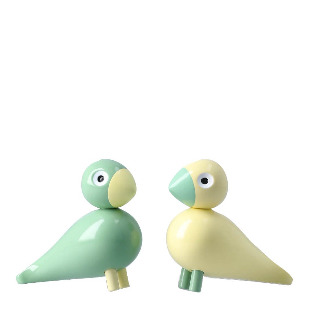 Kay Bojesen Denmark  Songbird 2026 Puulintu 6 cm 2 kpl Keltainen/Vihreä