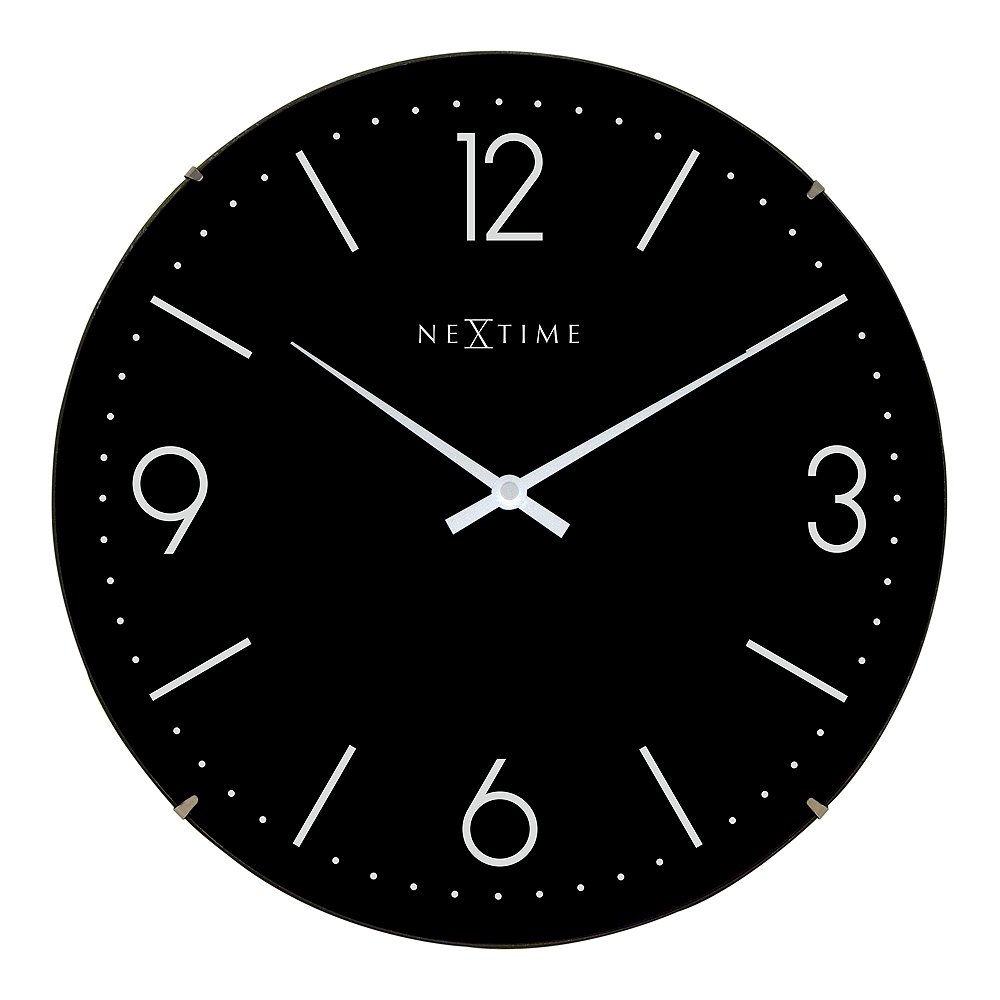 NeXtime  Basic Dome Seinäkello 35 cm Musta