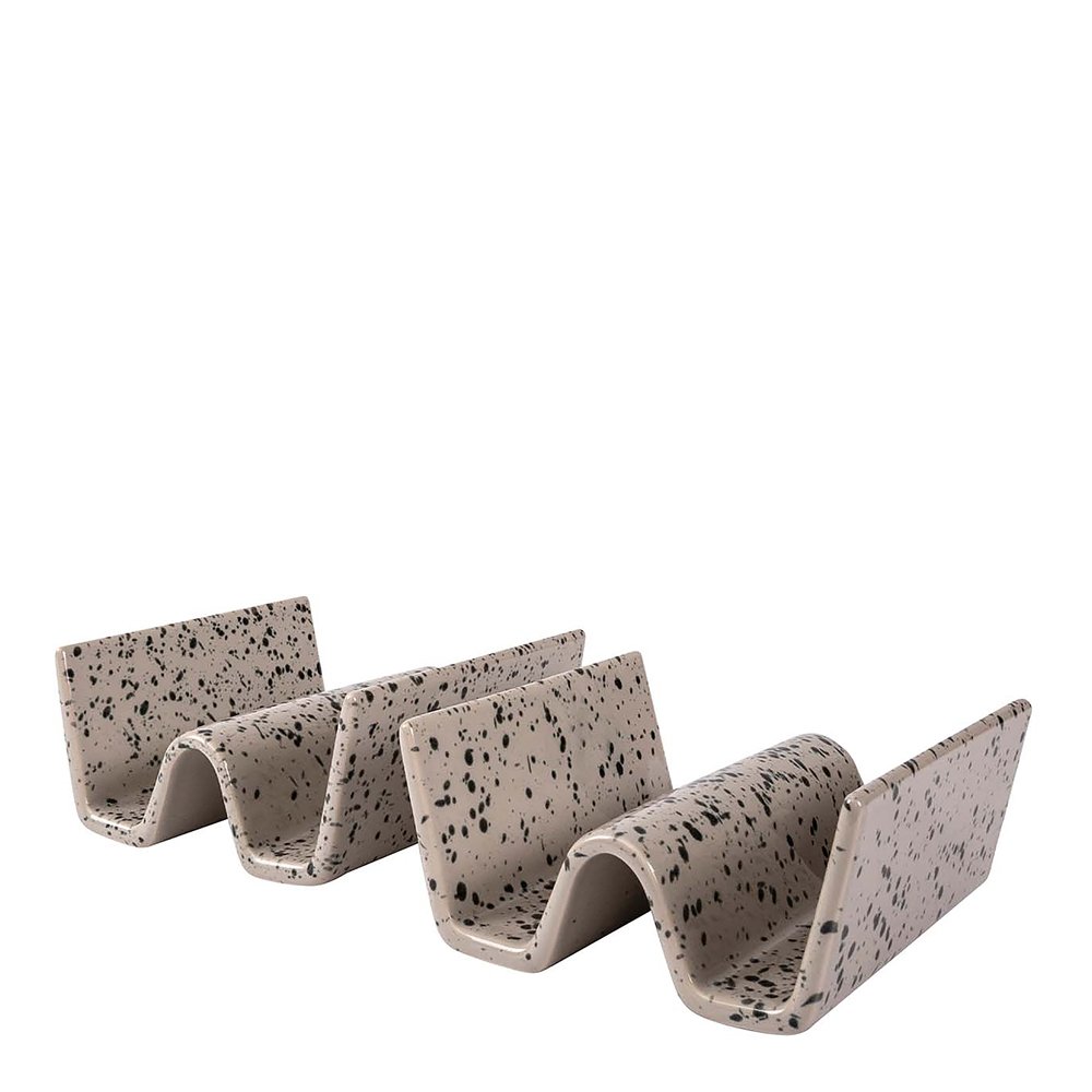 Sagaform  Ditte Tacoteline 11,5 cm 2 kpl Harmaa/Musta