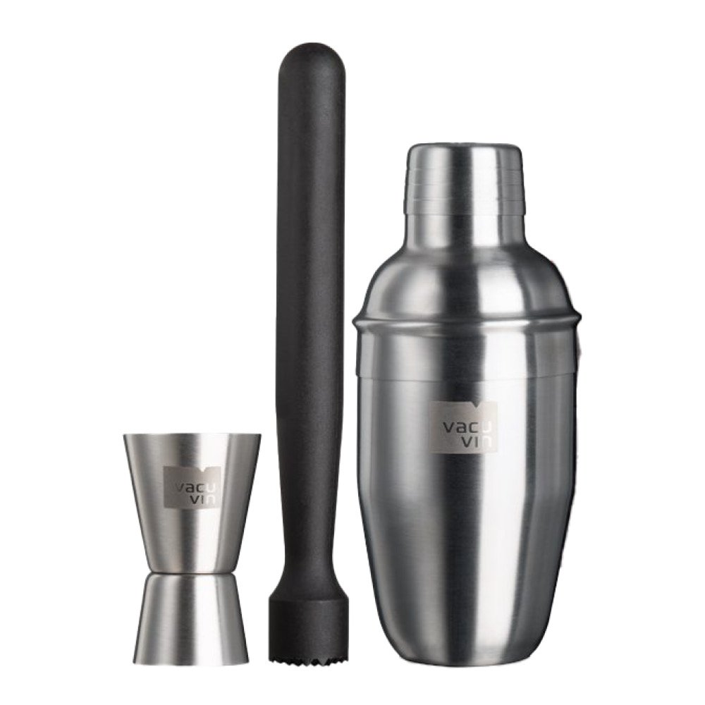Vacu Vin  Coctail Basic Setti Hopea/Musta