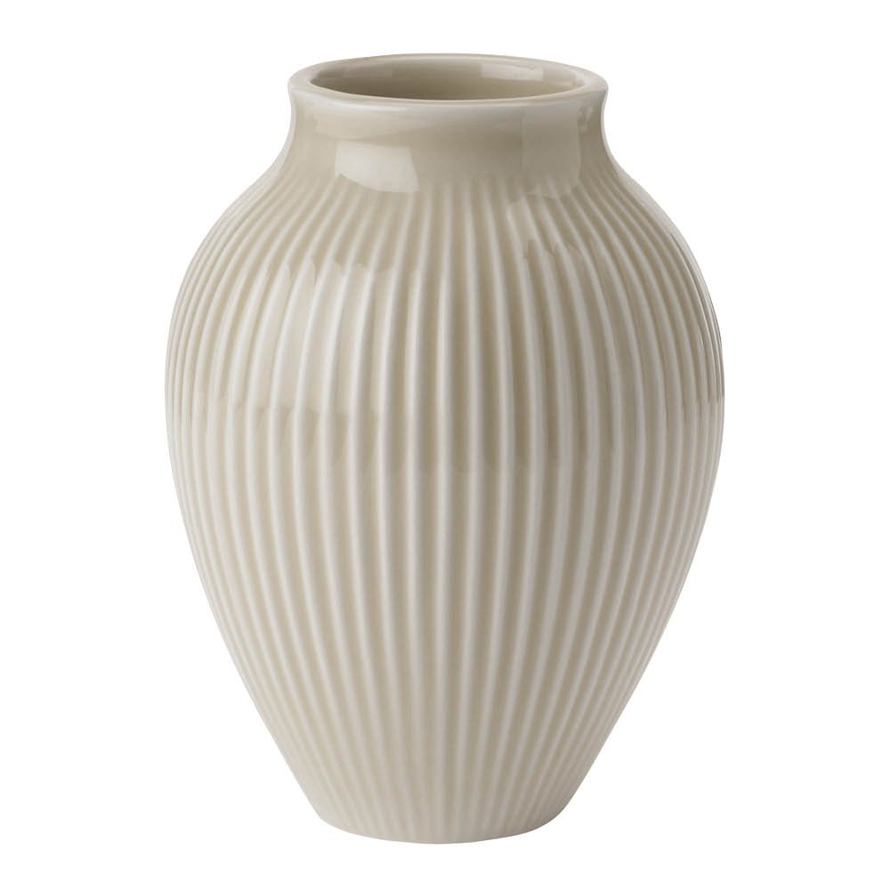 Knabstrup Keramik  Ripple Maljakko 12,5 cm Hiekka