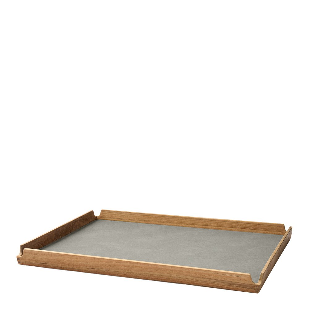 LIND DNA  Airy Leather Nupo Tarjotin large 37x47 cm Flint Grey