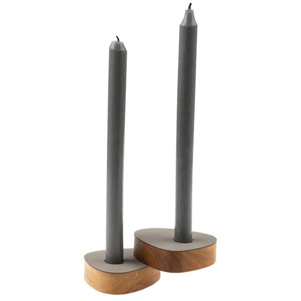 LIND DNA  Curve Nupo Kynttilänjalka 8x10 cm 2 kpl Light Grey