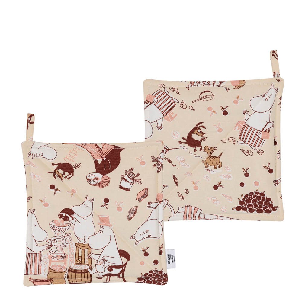 Moomin Arabia  Mumin Patalappu 22x22 cm 2 kpl Siivouspuuhissa