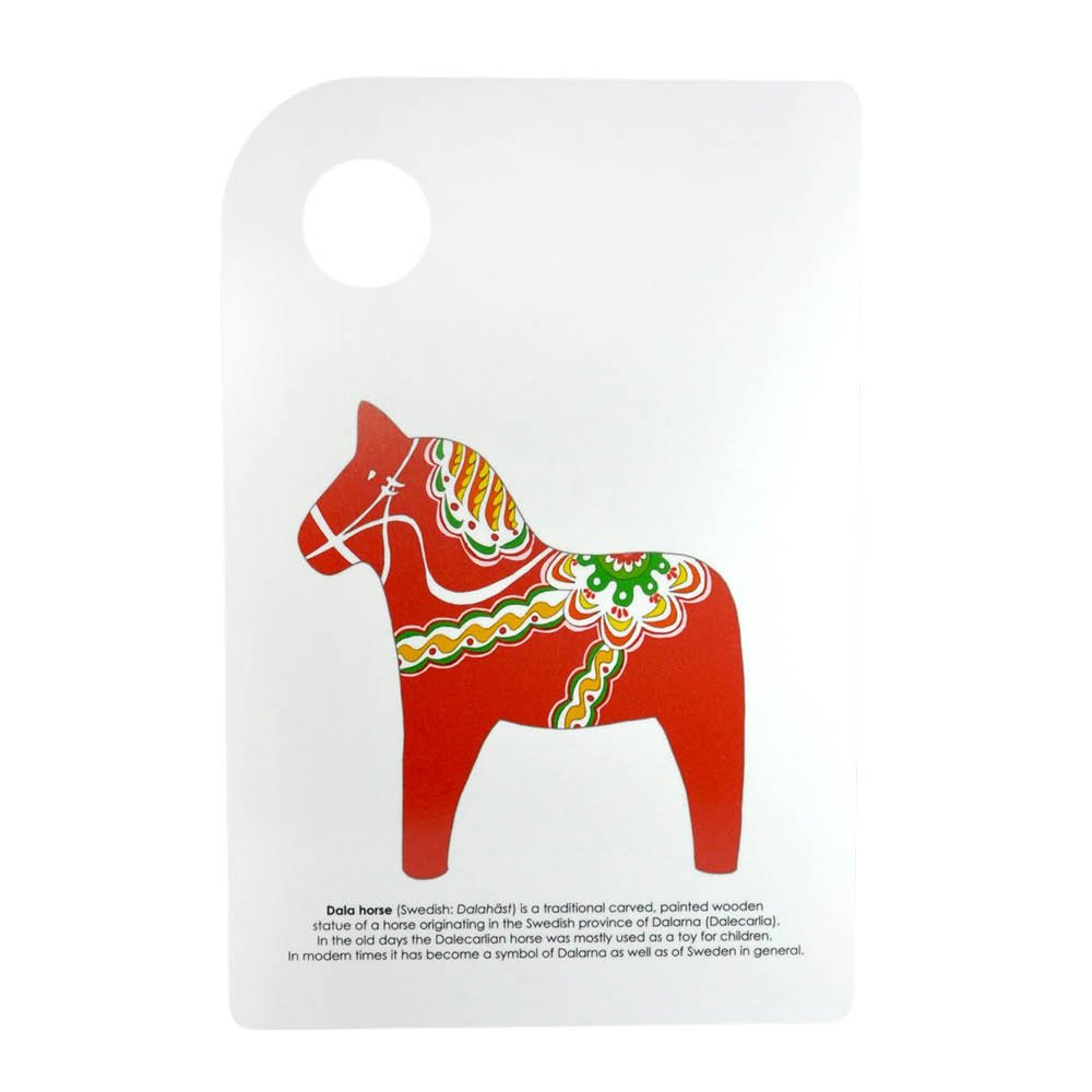 Mellow Design  Leikkuulauta Taalainmaanhevonen 30x20 cm Valkoinen/Punainen