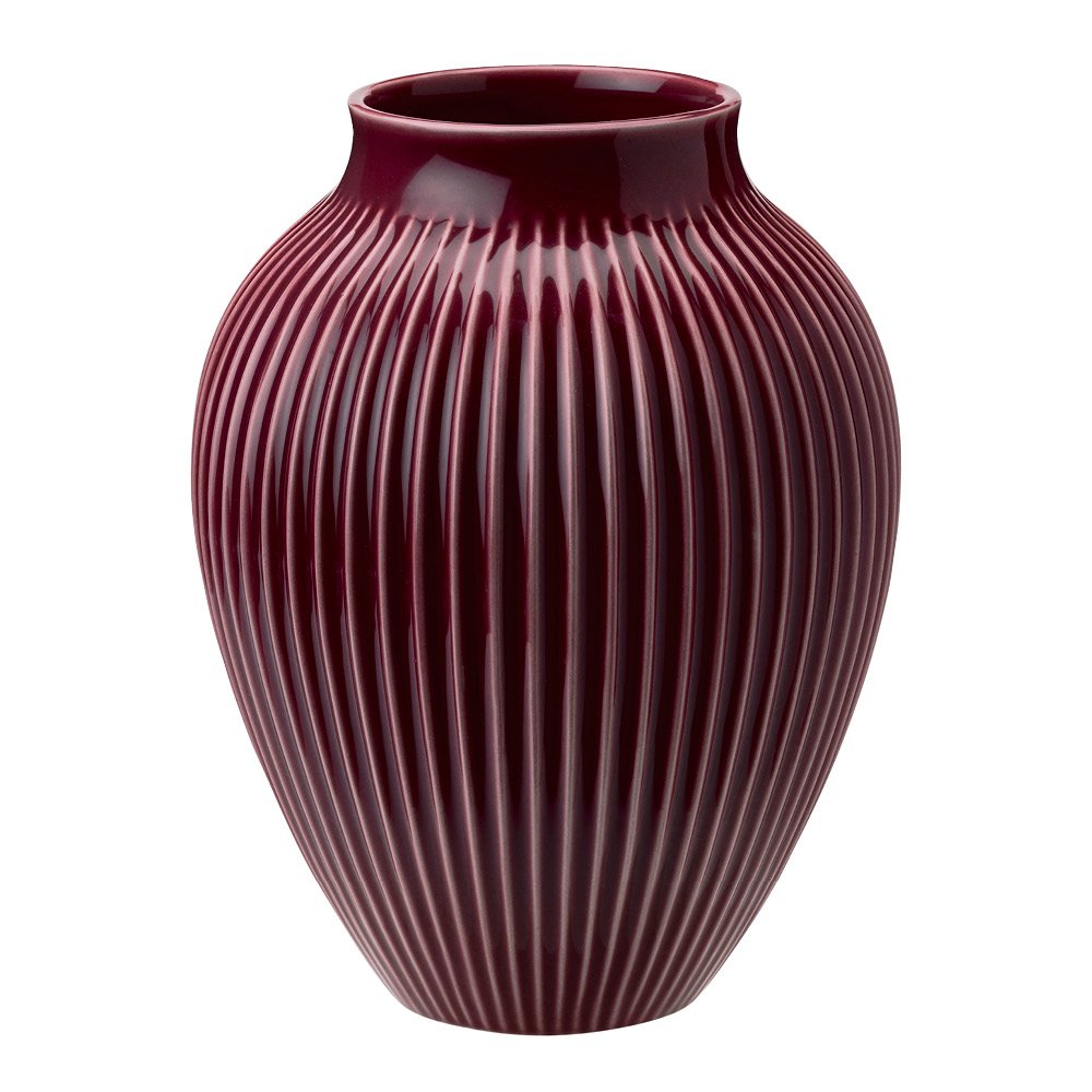 Knabstrup Keramik  Ripple Maljakko 20 cm Berry