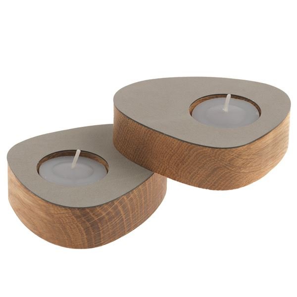 LIND DNA  Curve Nupo Kynttilälyhty 8x10 cm 2 kpl Light Grey