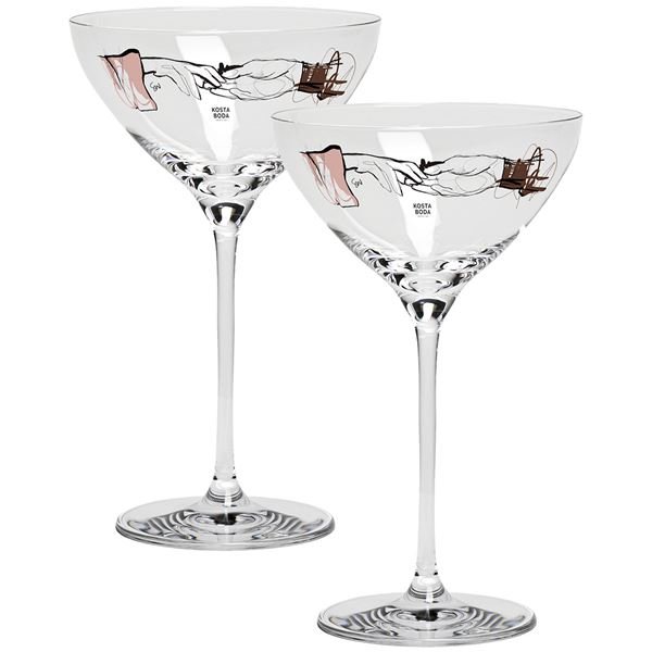 Kosta Boda  All About You Coupe Lasi 24 cl 2 kpl