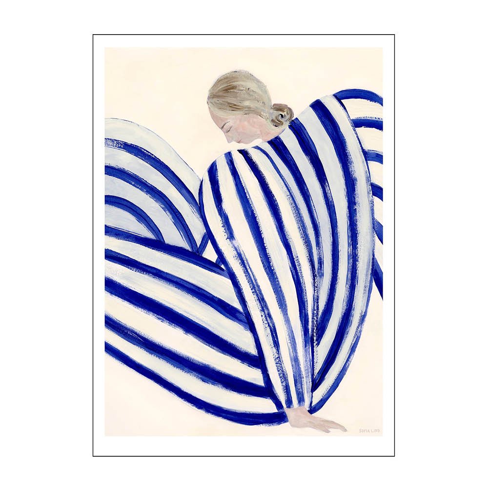 Poster & Frame  The Poster Club x Sofia Lind Juliste 30x40 cm Blue stripe at concorde