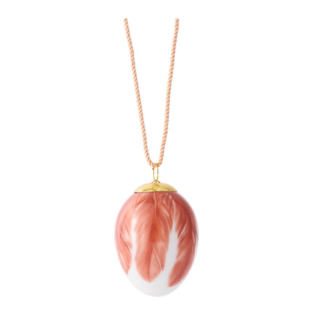 Royal Copenhagen Spring Collection 2025 Pääsiäismuna Isot leppälinnun höyhenet 6 cm