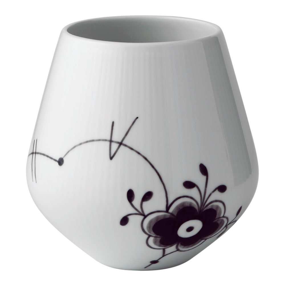 Royal Copenhagen Black Fluted Mega Maljakko 15 cm