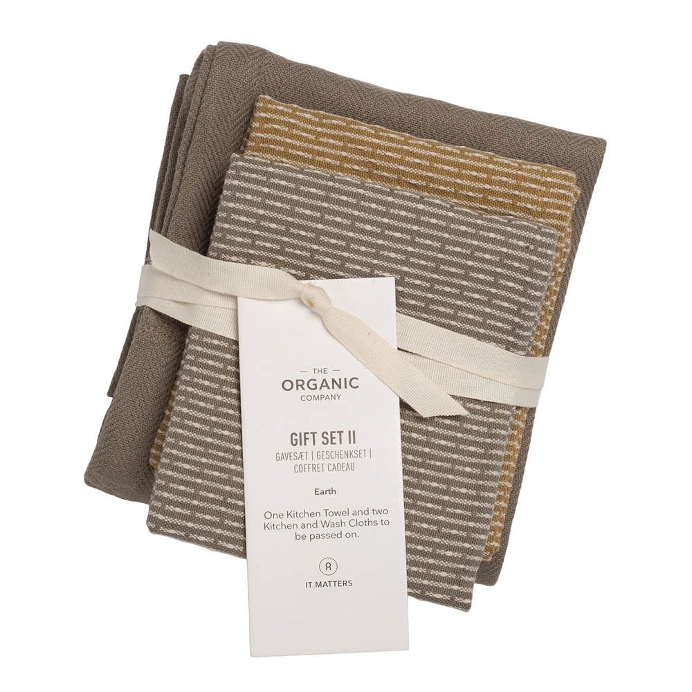 The Organic Company  Lahjapakkaus: Keittiöpyyhe + tiskirätti