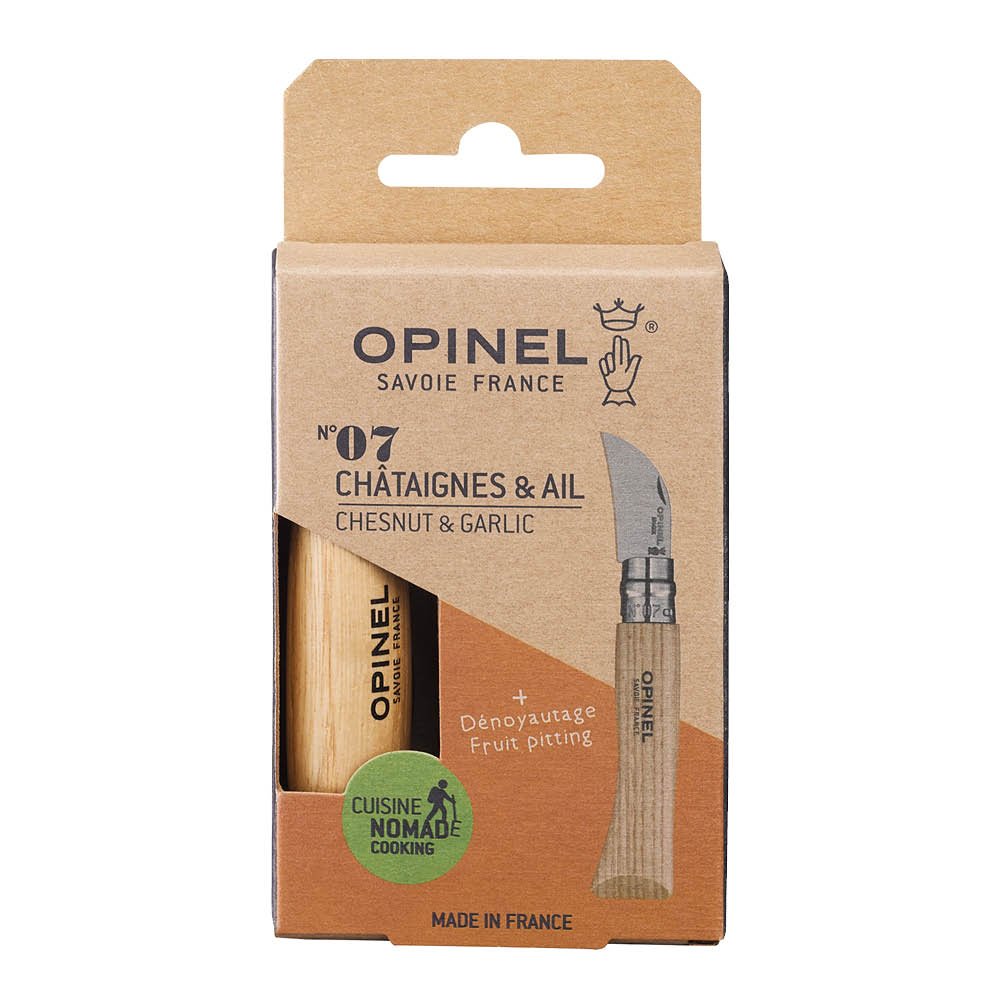 Opinel  Nomad N07 Valkosipuliveitsi Kastanjapuu