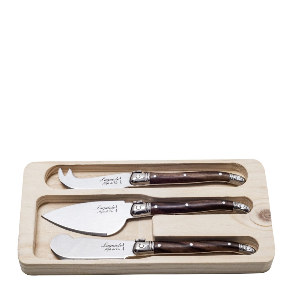 Laguiole Style de Vie  Laguiole Juustoveitsi 3 osaa Dark Wood