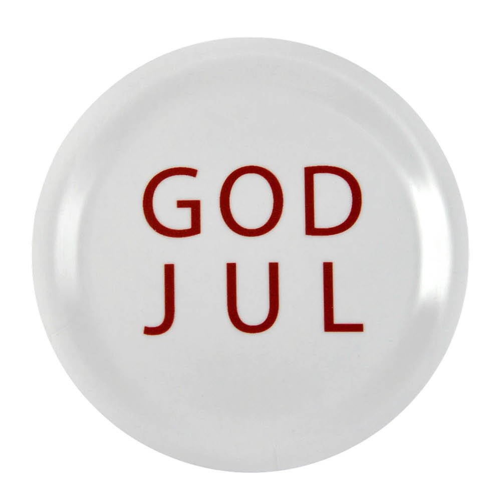 Mellow Design  Lasinalunen God Jul 10 cm Valkoinen/Punainen