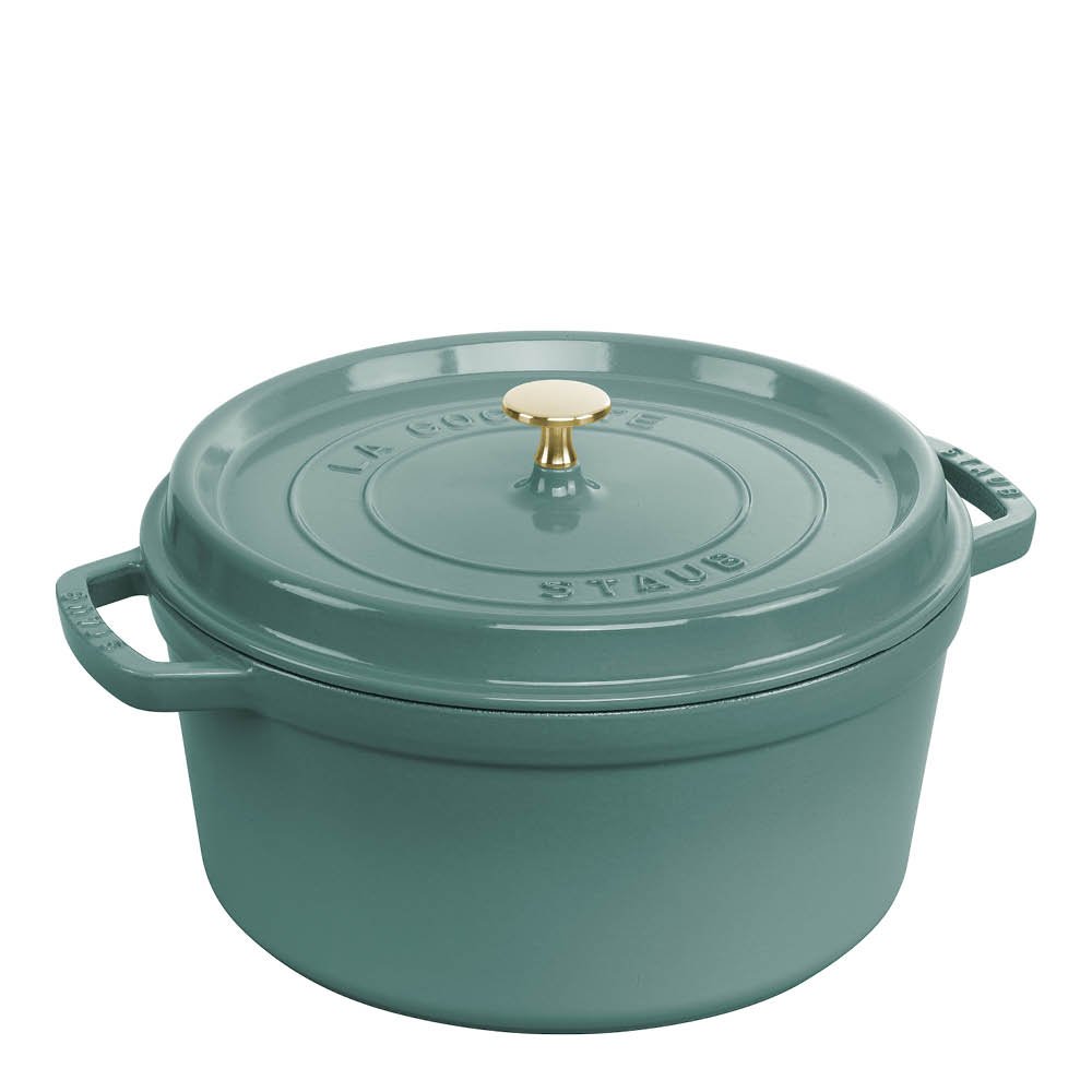 Staub  Staub La Cocotte Valurautapata pyöreä 6,7 L Eukalyptus