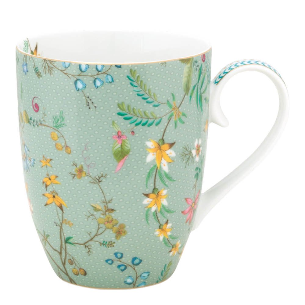 Pip Studio  Jolie Flowers Muki 36,5 cl Vaaleansininen