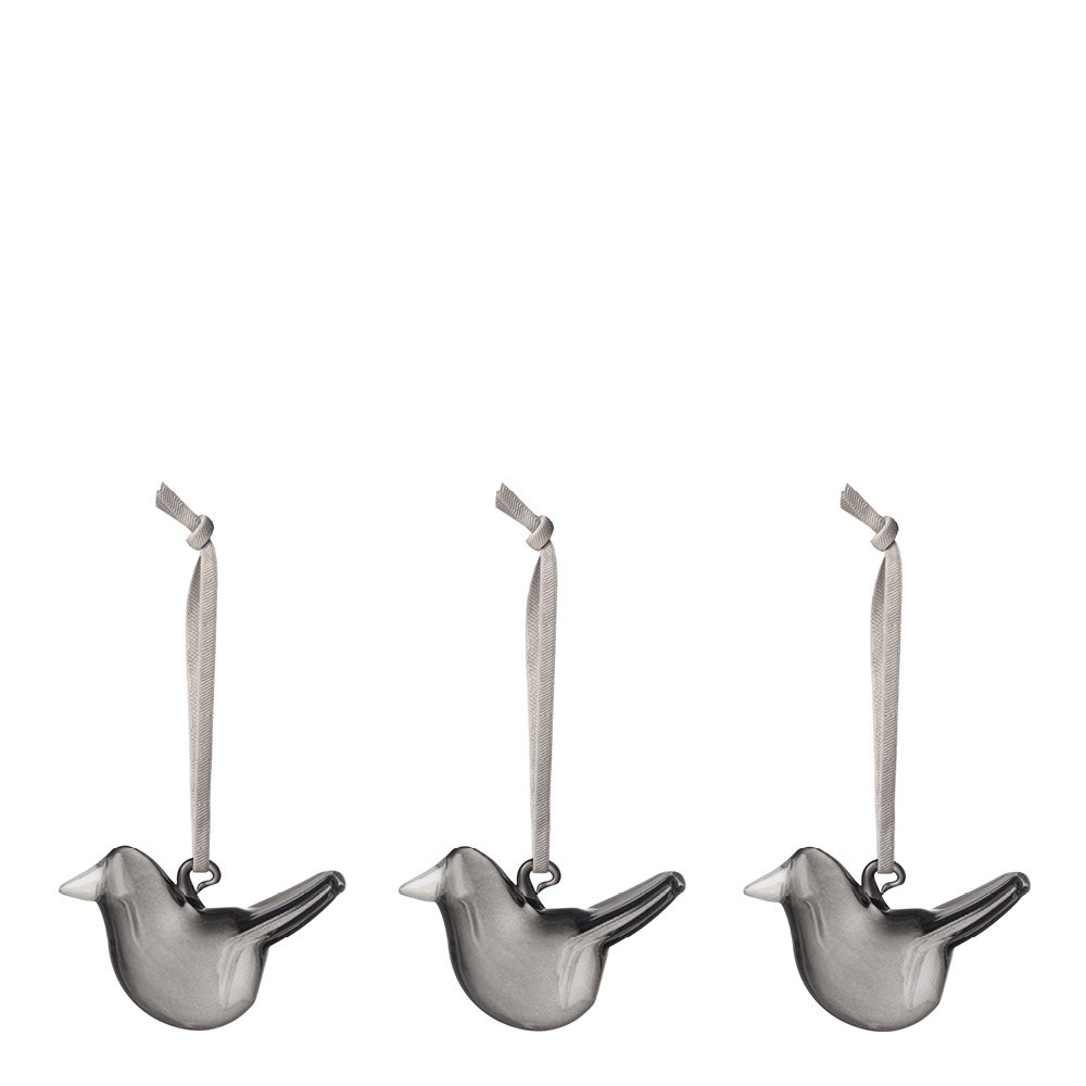 iittala  Oiva Toikka Minilinnut 3 kpl Harmaa