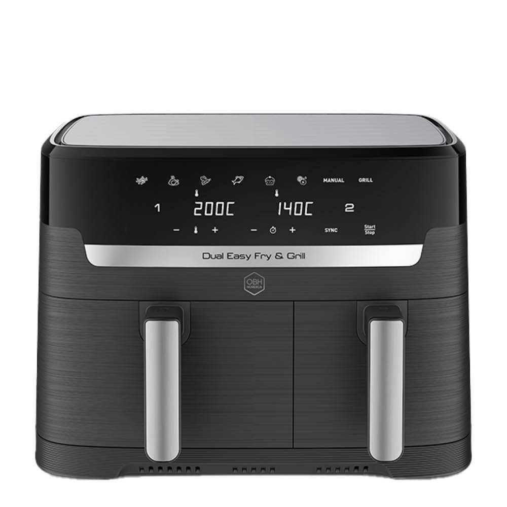 OBH Nordica  Dual Easy Fry & Grill Airfryer 5,2/3,1 L Coal grey