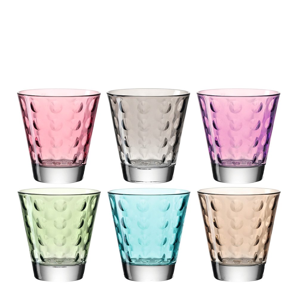 Leonardo  Optic WH Juomalasi 22 cl 6 kpl Monivärinen