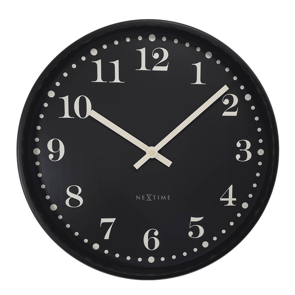 NeXtime  Dickens Seinäkello 30 cm Musta