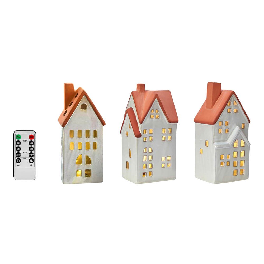 Markslöjd  Molton LED Keramiikkatalo 3 kpl Valkoinen/Ruskea