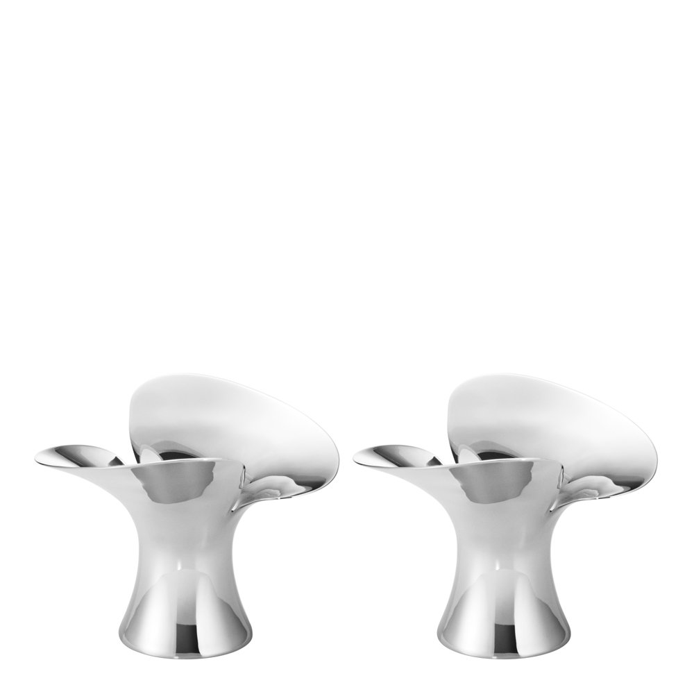 Georg Jensen  Bloom Botanica Kynttilänjalka 2 kpl Ruostumaton