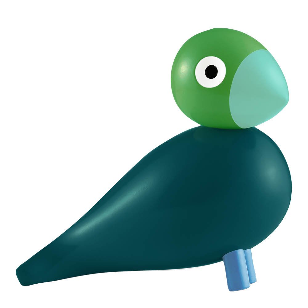 Kay Bojesen Denmark  Year Bird 2026 Puulintu 12,5 cm Tummanvihreä