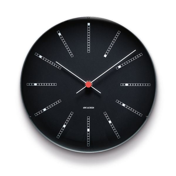 Arne Jacobsen  Bankers Seinäkello 21 cm Musta