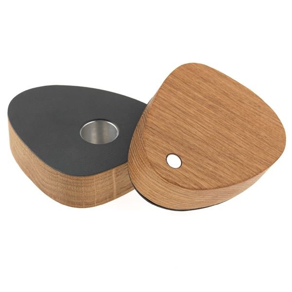 LIND DNA  Curve Nupo Kynttilänjalka 8x10 cm 2 kpl Anthracite