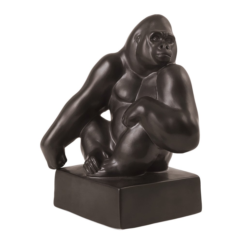 Royal Copenhagen  Gorilla Veistos Grafit 20,5 cm