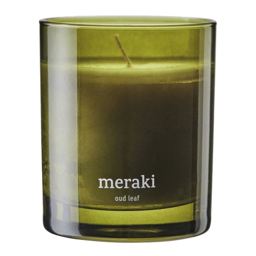 Meraki Tuoksukynttilä Oud Leaf 9,5x8 cm Vihreä