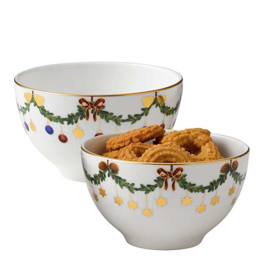 Royal Copenhagen  Star Fluted Christmas Kulho 30 cl 2 kpl