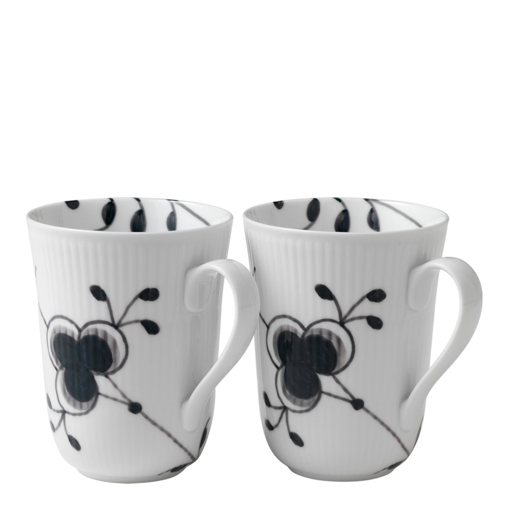 Royal Copenhagen  Black Fluted Mega Muki 36 cl 2 kpl