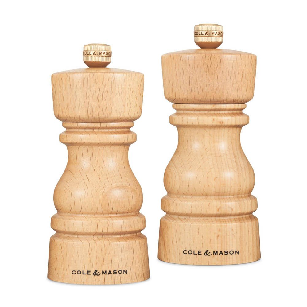 Cole & Mason  London Suola ja Pippurimylly 13 cm Puu