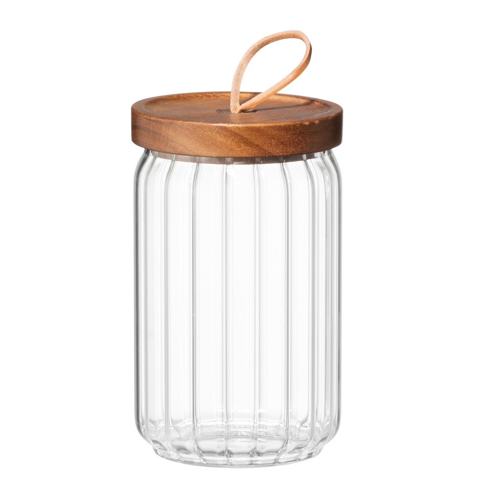 Maku Kitchen Life  Ripple Säilytyspurkki 0,7 L Kirkas/Puu