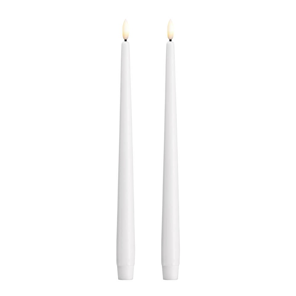 Moods & More  LED Kruunukynttilä 2,3x30 cm 2 kpl Silk White