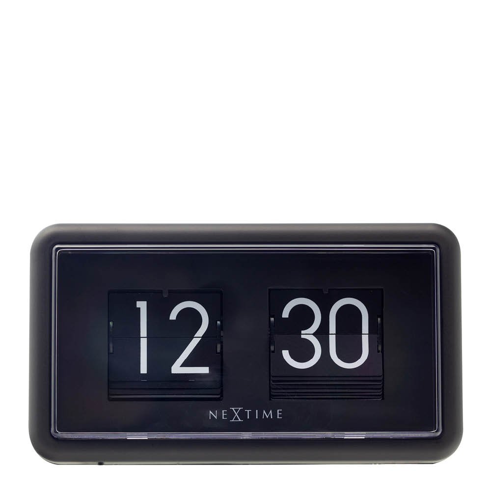 NeXtime  Flip Clock 24HR Pöytäkello / Seinäkello 18 cm Musta