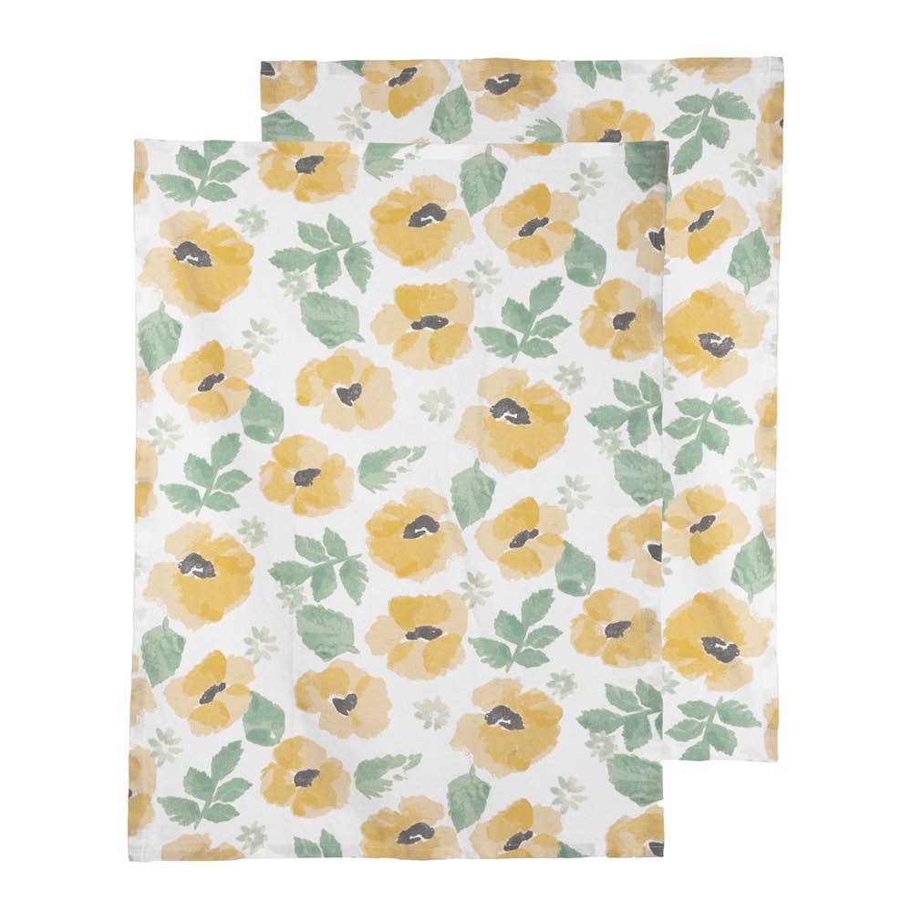 Sagaform  Eden Keittiöpyyhe 50x70 cm 2 kpl Keltainen